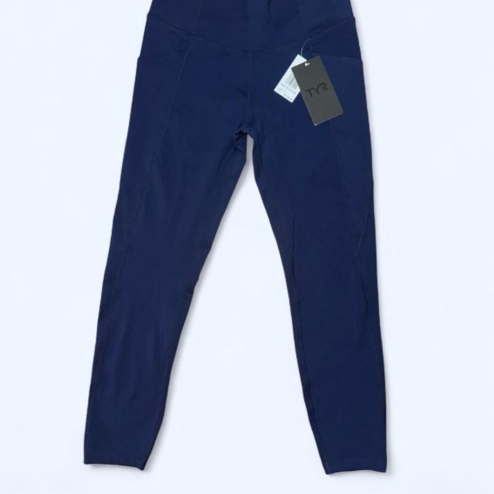 TYR Joule Elite High Rise Pocket Leggings Navy NWT